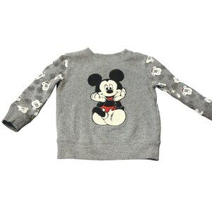 Disney Junior Mickey Mouse Toddler Sweatshirt 2T – Crewneck Pullover AOP Sleeves